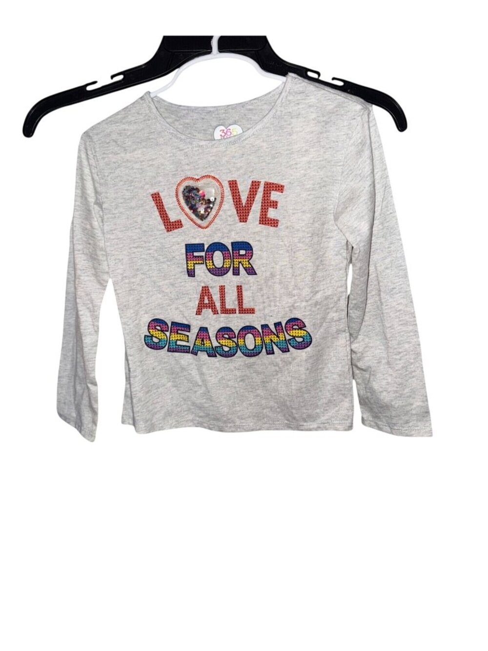 Love For All Seasons Girls Long Sleeve Shirt By 365 Kids From Garanimals Size 4